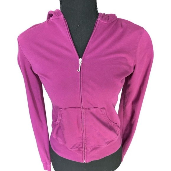 Vintage Juicy Couture Women's Purple and Gold Hoodie Jacket - Picture 3 of 6